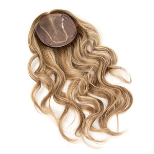 Extensiones de Cabello Humano Ruso 100% Virgen, 6x7, 150% de Densidad, Cabello Rubio Rizado con Base de Monofilamento y Encaje, Ondulado, para Mujeres Blancas - Product Image 2