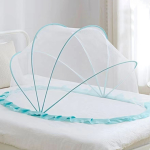 Moustiquaire <span class=keywords><strong>de</strong></span> <span class=keywords><strong>lit</strong></span> bébé pliable et portable, respirante, en maille tissée 200TC anti-insectes, 100% polyester, toutes saisons, design moderne - Product Image 1