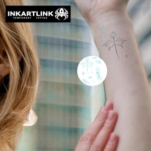 Tatuaje Temporal Minimalista de Labios y <span class=keywords><strong>Flores</strong></span>, sin Agua, a Base de Hierbas, Semipermanente, de 1 Semana, Adhesivo de Tatuaje Temporal, Regalo de Moda - Product Image 2