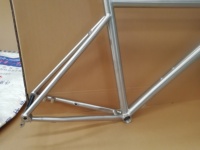 Cadre de vélo en titane ultraléger pour vélo de route, 1,55 kg, tailles 48-56 cm, montage de disque plat