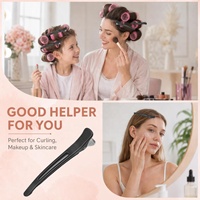 Pinces à cheveux en plastique personnalisables avec logo pour femmes et filles, idéales pour la coupe, le coiffage et le sectionnement des cheveux, sans plis, pour salon de beauté et maquillage.