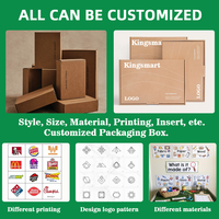 Caja de Embalaje de Cartón Kraft Personalizada, Caja de Regalo Plegable con Tapa Superior, Cartón de Papel para Empacar y Almacenar Productos