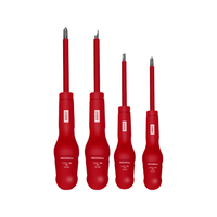 Kit de 9 tournevis isolés magnétiques de haute précision CR-V 1000V pour usage domestique, avec embouts Torx, finition oxyde noir
