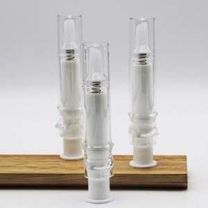 5ml 10ml Bouteille sans air en forme de <span class=keywords><strong>seringue</strong></span> blanche cosmétique pour Tube de crème pour les yeux Bouteille Lip Plumper Gloss Base Tubes de brillant à lèvres vides - Product Image 5