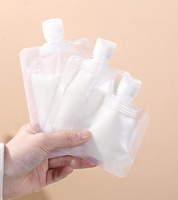 Mini pochette à bec pour café expresso transparent de 30ml 50ml, petite pochette à presser de 100ml, sachets d'échantillons cosmétiques pour lotion avec capuchon à rabat