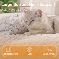 Coussin Douillet pour Chat - Lit d'Hiver Chaud en Coton Peluche - Tapis Canapé Antidérapant Lavable et Résistant aux Griffures pour Chaton - Apaise et Confortable pour l'Intérieur