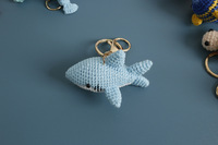 Porte-clés en crochet fait main, créature marine, poupée en laine, cadeau mignon, accessoire pour sac à dos