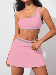 Conjuntos Deportivos Personalizados con Logotipo para Mujer, Vestido de Tenis, Conjunto de Dos Piezas, Ropa, Conjuntos de Yoga de Cintura Alta - Product Image 4