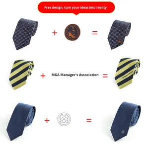 优质定制条纹标志真丝领带厂家直销涤纶校服领带 - Product Image 4