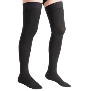 20-30mmHg Custom Medical Compression Nurse Kitted Socken Open Toe Circulation Oberschenkel Hohe kniehohe Strümpfe für Krampfadern