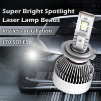 Bombilla LED PSX26 de 70W, Alta Potencia, 7800LM, 6000K, 9-85V, Luz Blanca para Faros Antiniebla de Coche, DRL con Decodificador Canbus, Sin Errores