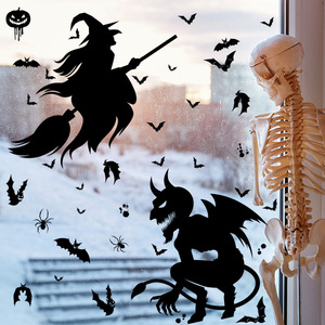 Pegatina Electrostática Gigante para Ventana de Halloween con Diseño de Fantasma, Monstruo, Bruja, Murciélago y Calavera, Decoración para Fiestas Infantiles - Product Image 4