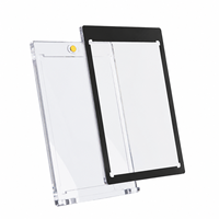 Porte-cartes magnétique transparent en plastique à un bouton avec bordure couleur 35PT, prix d'usine, pour cartes à collectionner