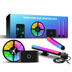 משחק מאהב קישוט רקע tuya שליטה אפליקציה 5050 rgb אורות בחזרה 4 מ '6m תאורה אחורית 5v usb טלוויזיה הוביל רצועת אור אחורית