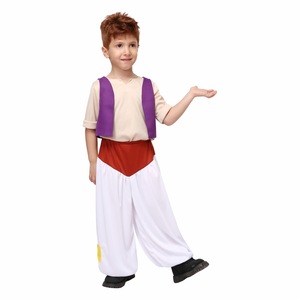 Aladdin Costume For Kids Purple Vest White <b>Pants</b> Halloween Party Performance Cosplay Outfit 8-13 Years - Product Image 4