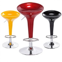 Tabouret de bar moderne rouge de haute qualité, réglable, à prix abordable, pour cuisine, hôtel, salon, bar à domicile, chaise haute
