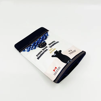 MOQ 500 stuks Plastic Matte Zwarte Mylar Zakken Aluminiumfolie Stazak Ziplock Snack Voedsel Zak met Helder Venster