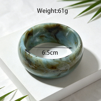UJBOX Vente en gros Bracelets larges et épais en résine acrylique style punk pour femmes, multicolores à motif marbré, bracelets statement tendance en gros