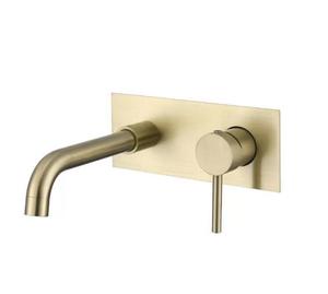 Brass hiện đại duy nhất xử lý treo tường phòng tắm vòi với gốm van lõi Đen kết thúc lỗ duy nhất cài đặt - Product Image 2