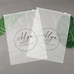 Logo personalizzato stampa oro lucido nero opaco vestiti sacchetti con cerniera imballaggio in plastica sacchetto a chiusura lampo con chiusura a Zip smerigliato - Product Image 3