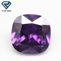3x3-12x12mm, améthyste/d-améthyste, zircon cubique, pierre précieuse synthétique en vrac, forme de coussin découpée à la machine, pierres de zircone CZ