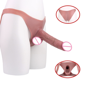 S8528 Ultra Hollow Dildo Pants <strong>for</strong> <strong>Men</strong> Delay Ejaculation Silicone <strong>Strap</strong> <strong>on</strong> Penis Sleeve Reusable Condom Panties <strong>for</strong> Couples Sex - Product Image 1