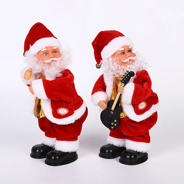 New Arrival Amazon Hot Sale Funny Electric Cartoon Christmas Gifts Dancing Santa Claus Plush Toys