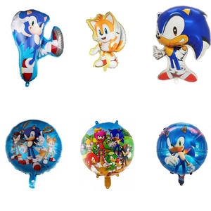 Nouveaux ballons en feuille de <span class=keywords><strong>Sonic</strong></span> the Hedgehog, jouet pour enfants, décoration de fête, ballons en gros - Product Image 1