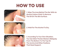 Pegatinas transparentes impermeables para orejas de elfo, accesorio de entrenamiento, parche cosmético para orejas, pegatinas de cara en V, corrección de orejas separadas