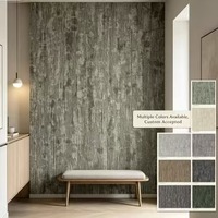 Papier peint en PVC imitation bois rustique, amovible, imperméable, écologique, rouleau de papier peint décoratif moderne, autocollants muraux pour entrée, couloir, mur d'accentuation