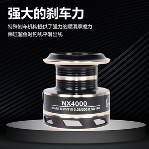 รอกตกปลา <span class=keywords><strong>DEUKIO</strong></span> รุ่น All Metal Spool 2+1bb ซีรีส์ 2000-7000 ระบบคาร์บอนไฟเบอร์ พร้อมรอกอลูมิเนียม CNC น้ำหนักเบาพิเศษ - Product Image 3