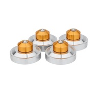 Kaki Kerucut Audio dari Baja Tahan Karat yang Diproses dengan CNC Presisi dengan Peredam Getaran untuk Sistem HiFi dan Optimalisasi Akustik.