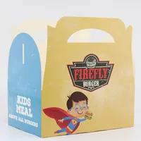 Caja de Cartón Blanca Personalizada para Pasteles, Caja de Papel Colorida para Pasteles Infantiles con Asa