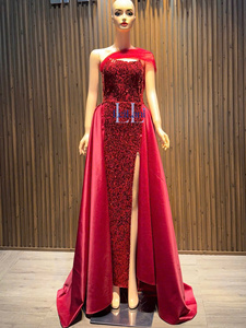 ชุดเดรสทรงกระบอกแขนกุดสำหรับผู้หญิง ดีไซน์หรูหรา ผ้าปักเลื่อมผสมผ้าไหม เหมาะสำหรับงานเลี้ยงตอนเย็น ชุดเดรสยาวจากเวียดนาม - Product Image 2