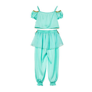 ชุดเจ้าหญิงจัสมินงานปาร์ตี้ในฝัน สีสั่งทำได้ ชุดสองชิ้น แต่งขอบทอง ดีเทลระฆัง สำหรับเด็กผู้หญิง <span class=keywords><strong>ธีม</strong></span>อะลาดิน - Product Image 2