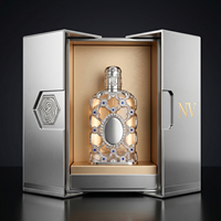 Boîte de parfum en verre mat avec logo personnalisé de luxe, 50 ml, 75 ml, emballage cosmétique en verre transparent de haute qualité, fournisseur d'usine OEM ODM