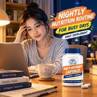 Capsules multivitaminées et multiminérales en marque privée OEM ODM, 11 vitamines, 4 minéraux, nutrition quotidienne, soutien immunitaire
