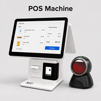 Kiosco de Autoservicio de Doble Pantalla de 15.6 Pulgadas, Terminal de Pago con Tarjeta NFC para Centros Comerciales y Comercios Minoristas