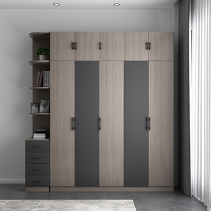 Juego de Muebles de Dormitorio para Hotel o Apartamento, Precio Bajo Directo de Fábrica, Cama Moderna de Madera con Paneles, Armario, Mesita de Noche, Colchón y Mesa Auxiliar - Product Image 4