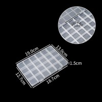 Boîte à bijoux en plastique transparente à couvercle rabattable, avec plusieurs compartiments, pour accessoires de peinture au diamant et outils de nail art