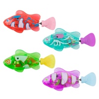 Nouveau lot de 4 jouets pour chat : robot interactif LED nageur, jouets électroniques en forme de poisson, style mignon, poisson électrique lumineux et réaliste