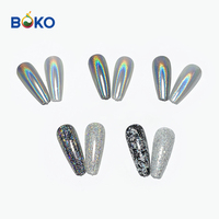 BOKO échantillon gratuit pigment holographique coloré magique poudre libre Laser bricolage Nail Art et voiture impression laser pigment poudre