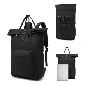 Sac à dos en tissu Oxford extensible grande capacité, sac à dos décontracté portable à fermeture enroulable, sac à dos pour ordinateur portable 17 pouces - Product Image 1