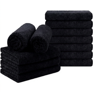 Serviettes de salon au design classique, en coton tissé jacquard, ensemble de serviettes rafraîchissantes pour les mains, usage quotidien professionnel pour les salons de coiffure, durables - Product Image 1