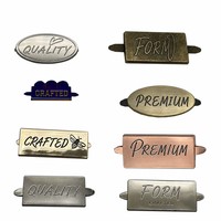 Étiquettes de sac en métal écologiques et tendance avec logo personnalisé, accessoires de sac à main, quincaillerie de bagage, plaques nominatives personnalisées à motif lettres