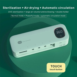 Soporte Inteligente para Cepillos de Dientes con Esterilización UV y Función de Secado por Aire, Doble Uso, Montado en Pared, para Cepillos de Dientes y Maquinillas de Afeitar, Material ABS - Product Image 3