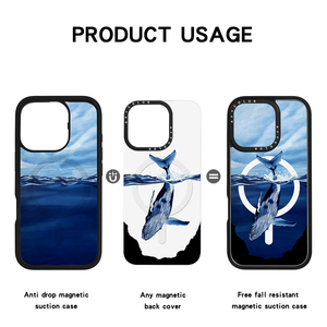 OEM Logo 2 Trong 1 Bảo Vệ Rõ Ràng Bìa Đối Với iPhone 16 Pro Max Mạnh Mẽ Từ Trường Hợp Điện Thoại Tùy Chỉnh In Ấn Điện Thoại Di Động Trường Hợp - Product Image 3