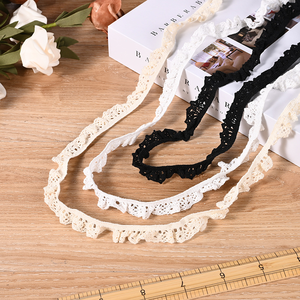 Erkoumi in Stock 1.8cm cotone elastico <span class=keywords><strong>pizzo</strong></span> vittoriano con finiture in <span class=keywords><strong>pizzo</strong></span> bianco <span class=keywords><strong>e</strong></span> rosa per capi accessori arredo casa - Product Image 2