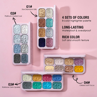 Palette de maquillage pour les yeux Julystar 8 couleurs effet caméléon, haute pigmentation, longue tenue, poudre illuminatrice, fard à paupières multichrome scintillant