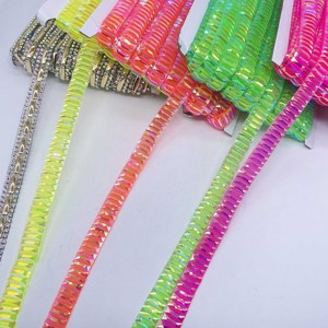 2026 único neón verde/amarillo/rosa/naranja colores gema Hot Fix Rhinestone recorte para carnaval disfraz ropa zapatos bolsas <span class=keywords><strong>vestido</strong></span> - Product Image 4